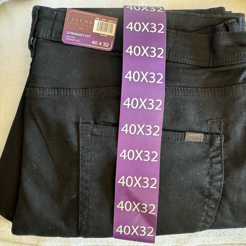 Jachs Black Straight Fit Jeans with Branded Tag